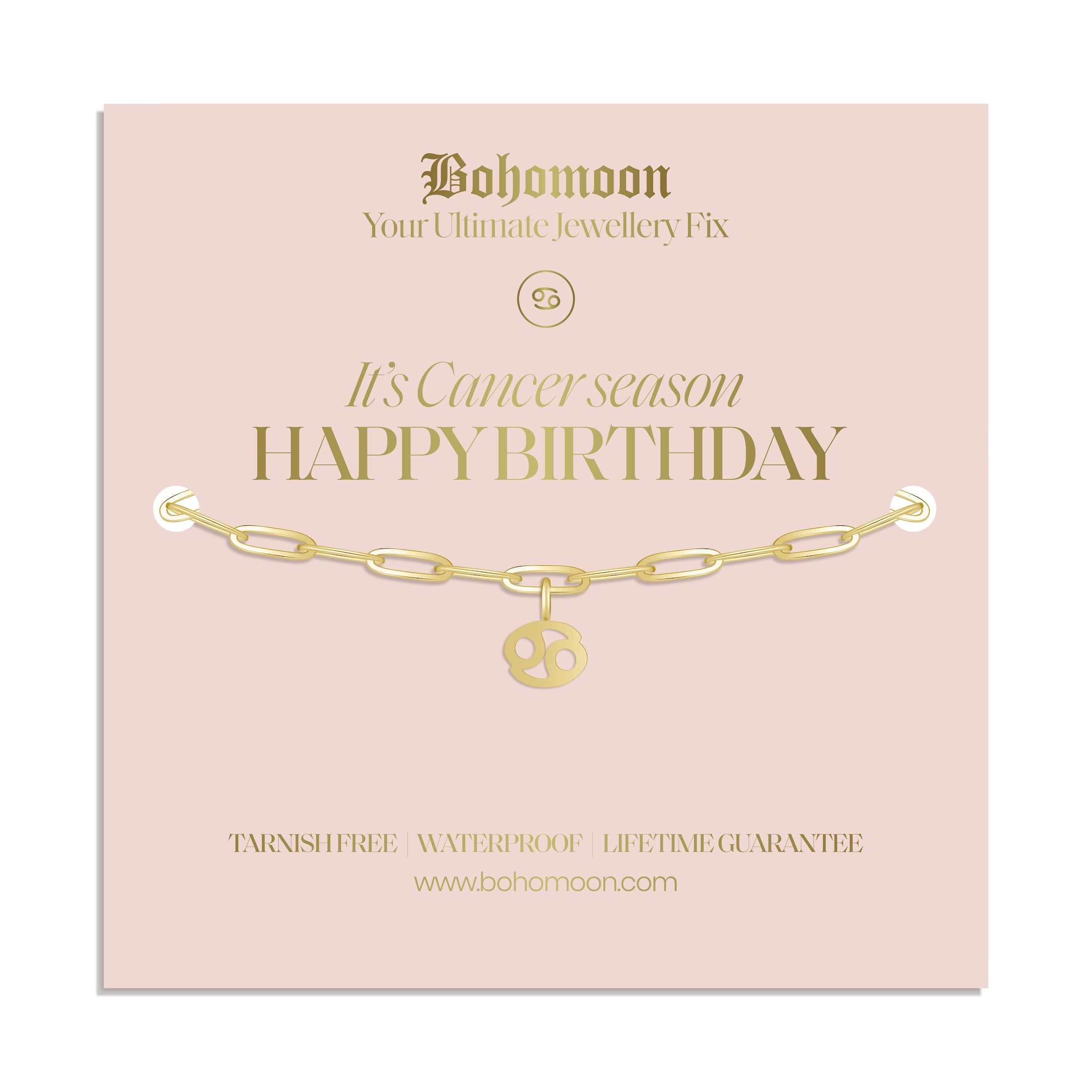 Bohomoon Stainless Steel Happy Birthday Zodiac Bracelet