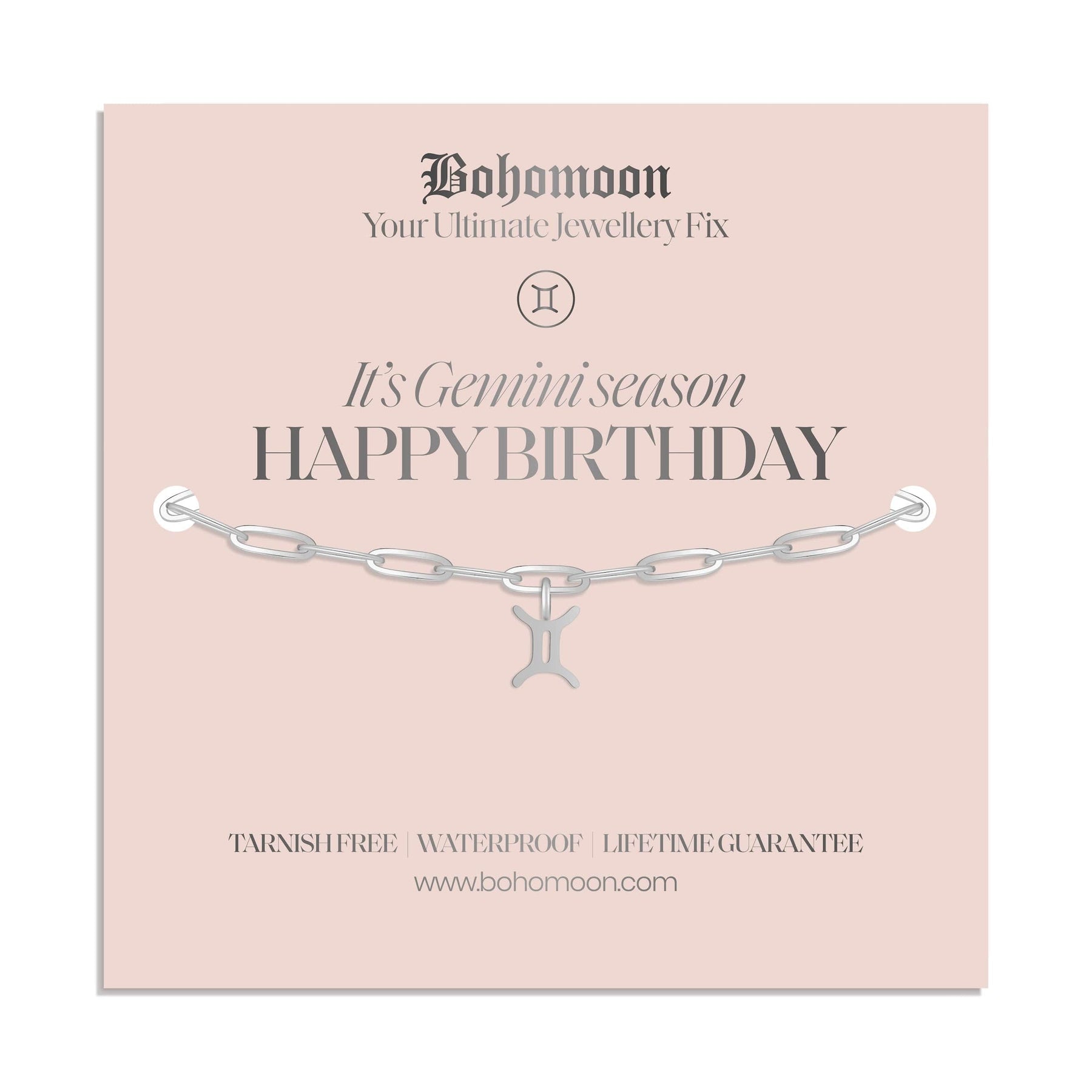 Bohomoon Stainless Steel Happy Birthday Zodiac Bracelet