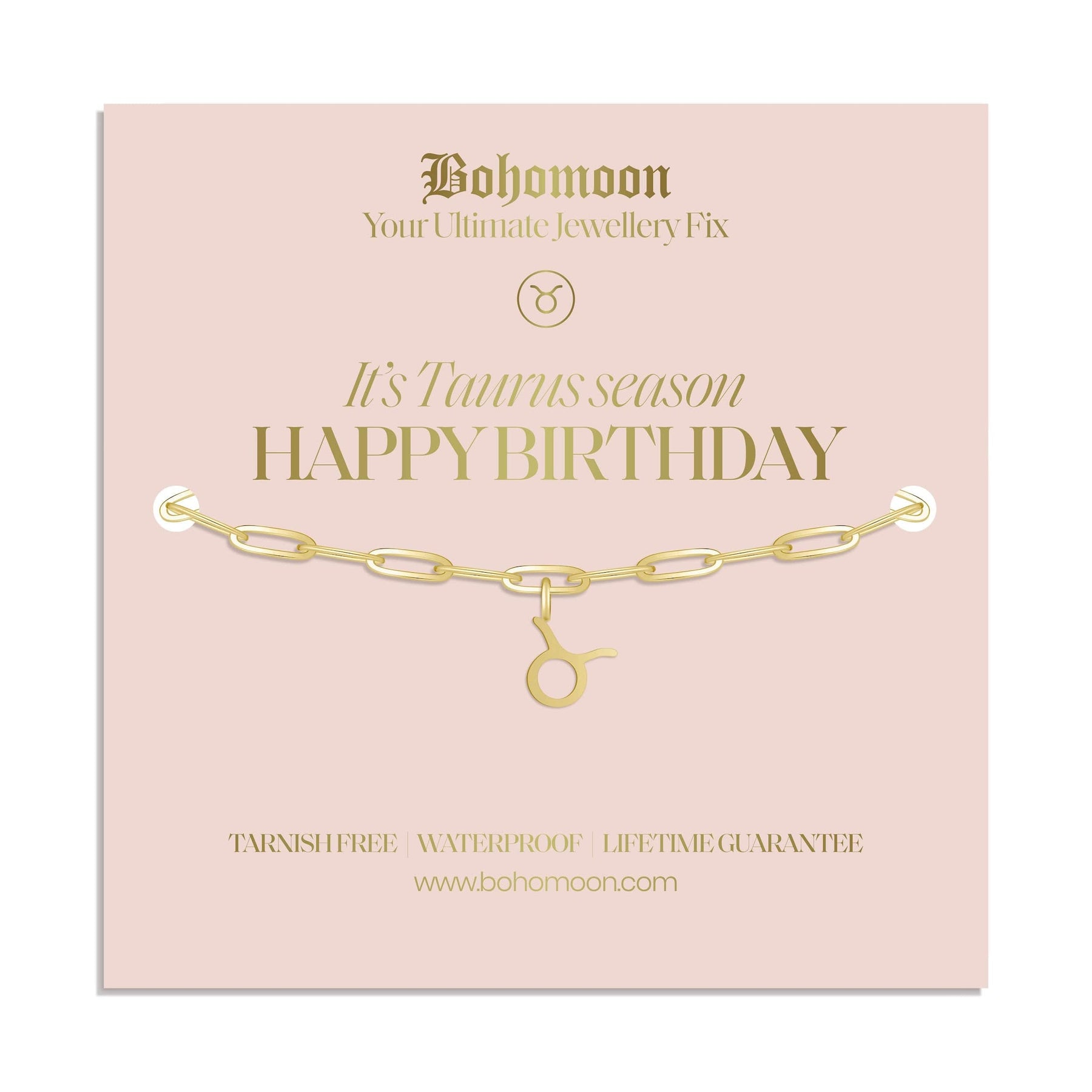 Bohomoon Stainless Steel Happy Birthday Zodiac Bracelet