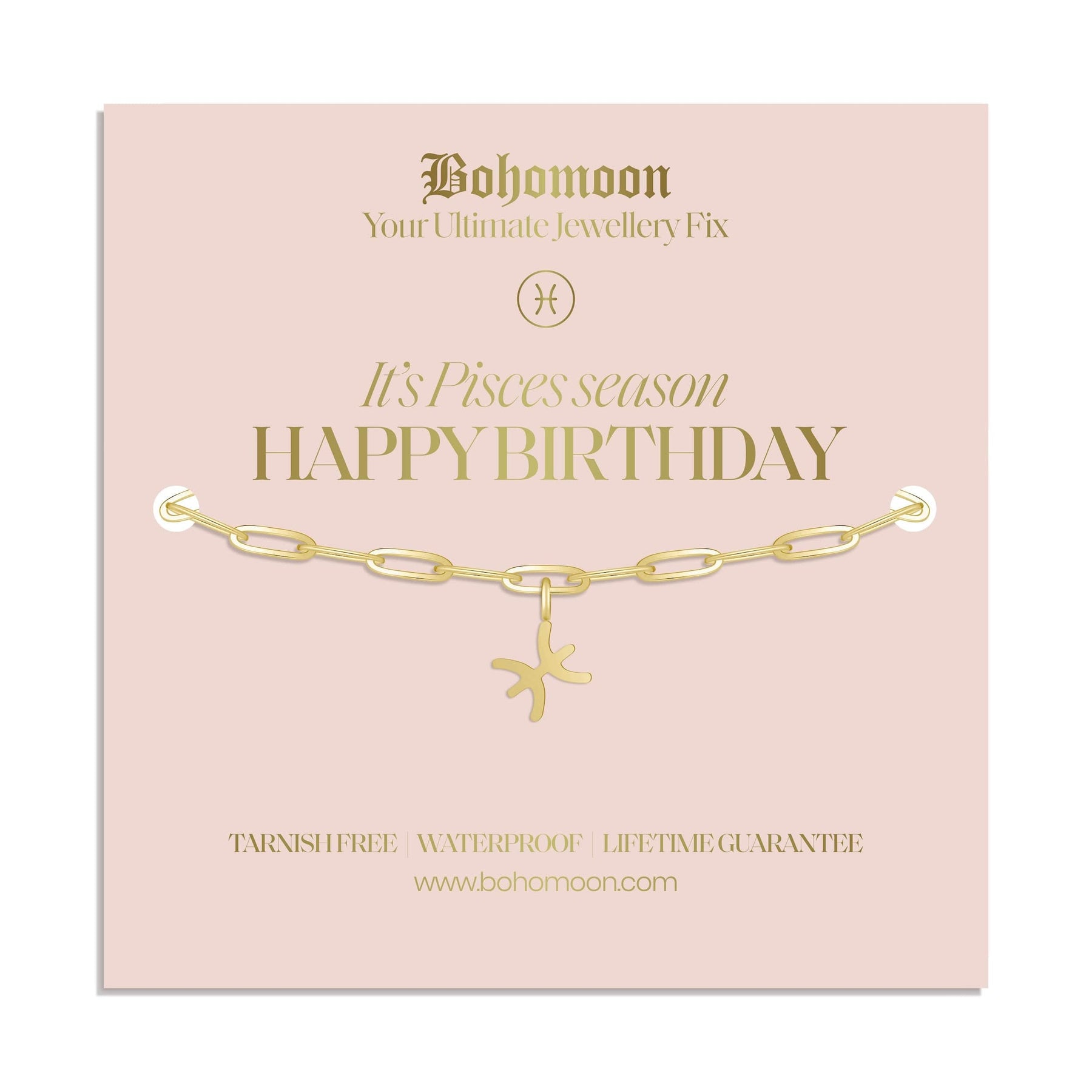 Bohomoon Stainless Steel Happy Birthday Zodiac Bracelet