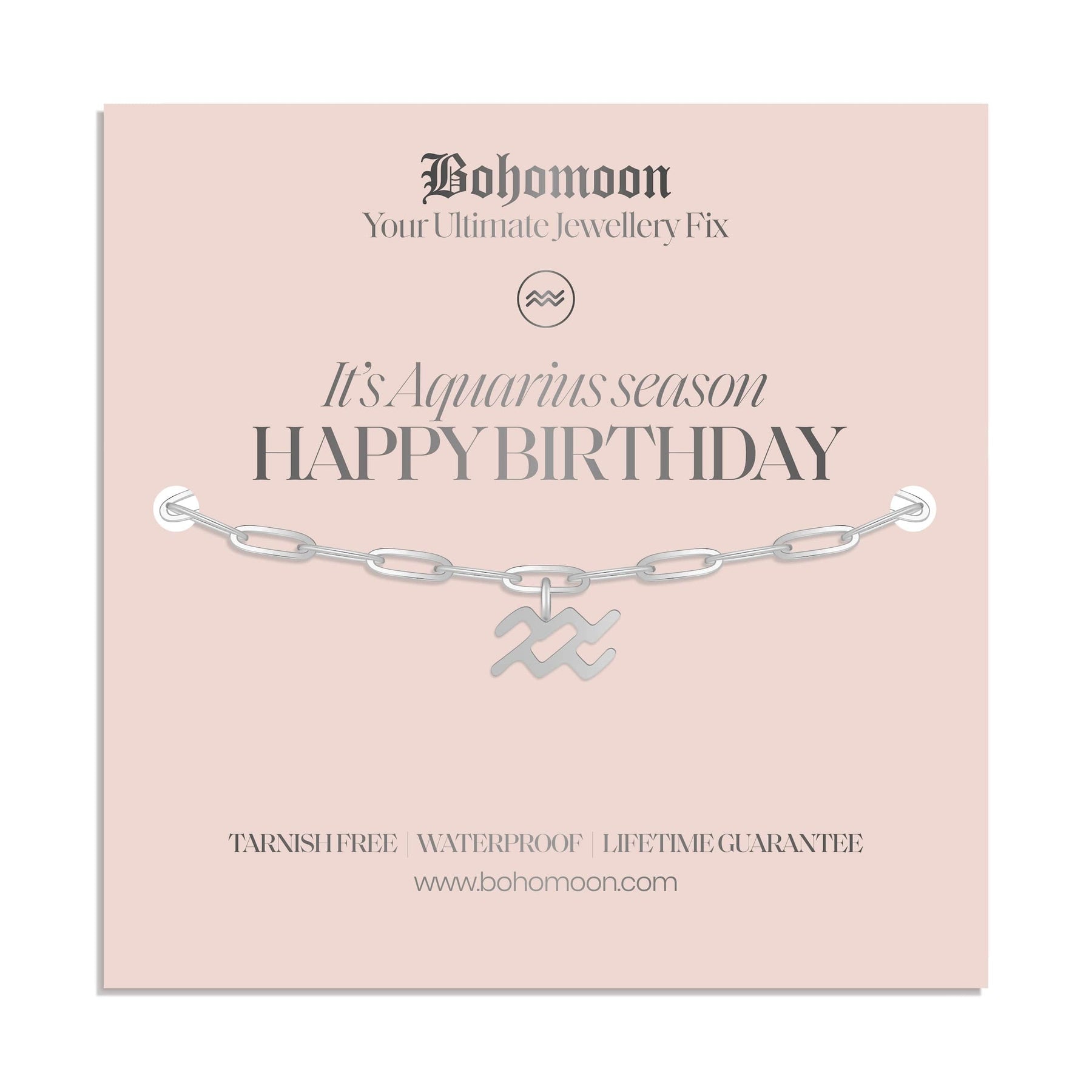 Bohomoon Stainless Steel Happy Birthday Zodiac Bracelet