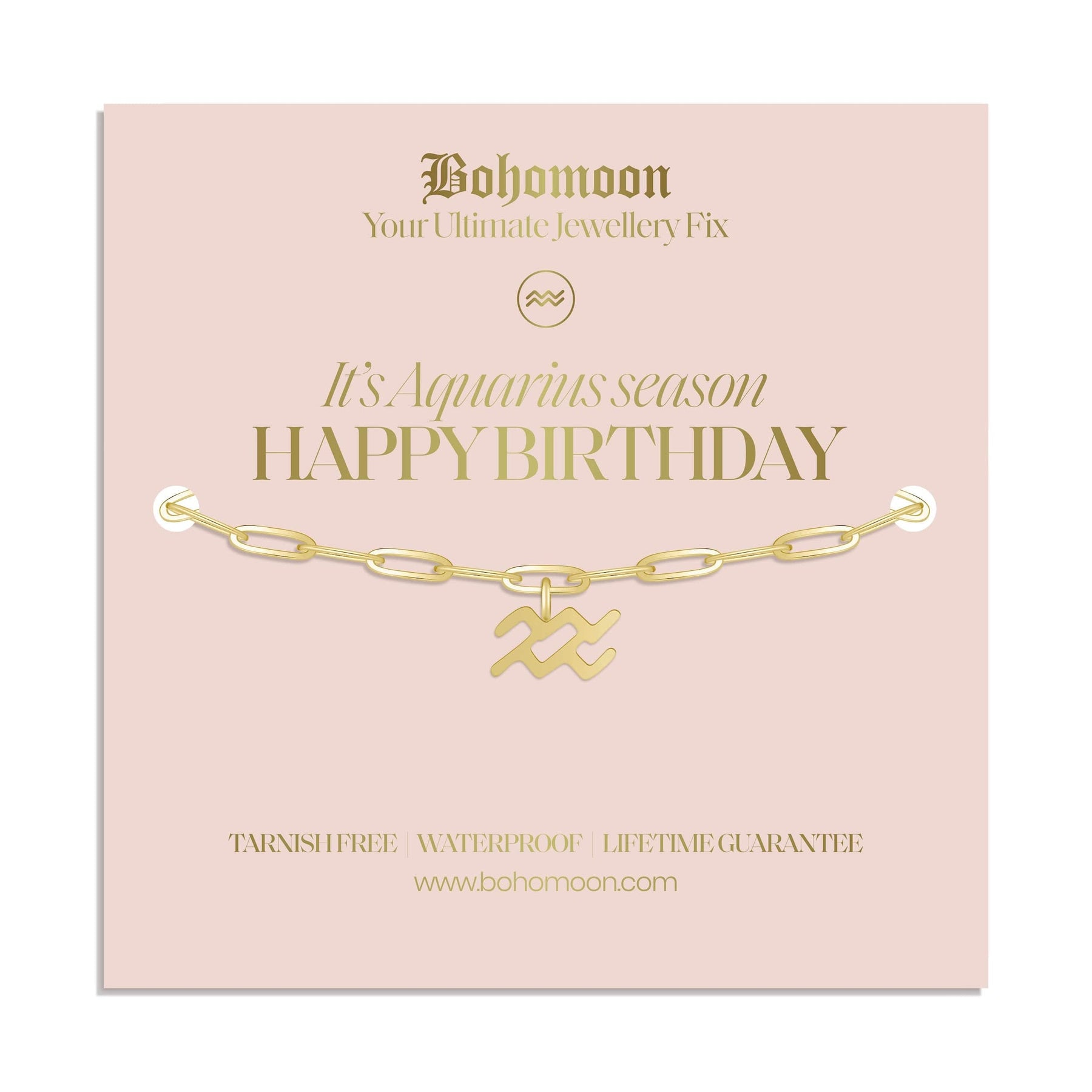 Bohomoon Stainless Steel Happy Birthday Zodiac Bracelet