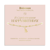 Bohomoon Stainless Steel Happy Birthday Zodiac Bracelet
