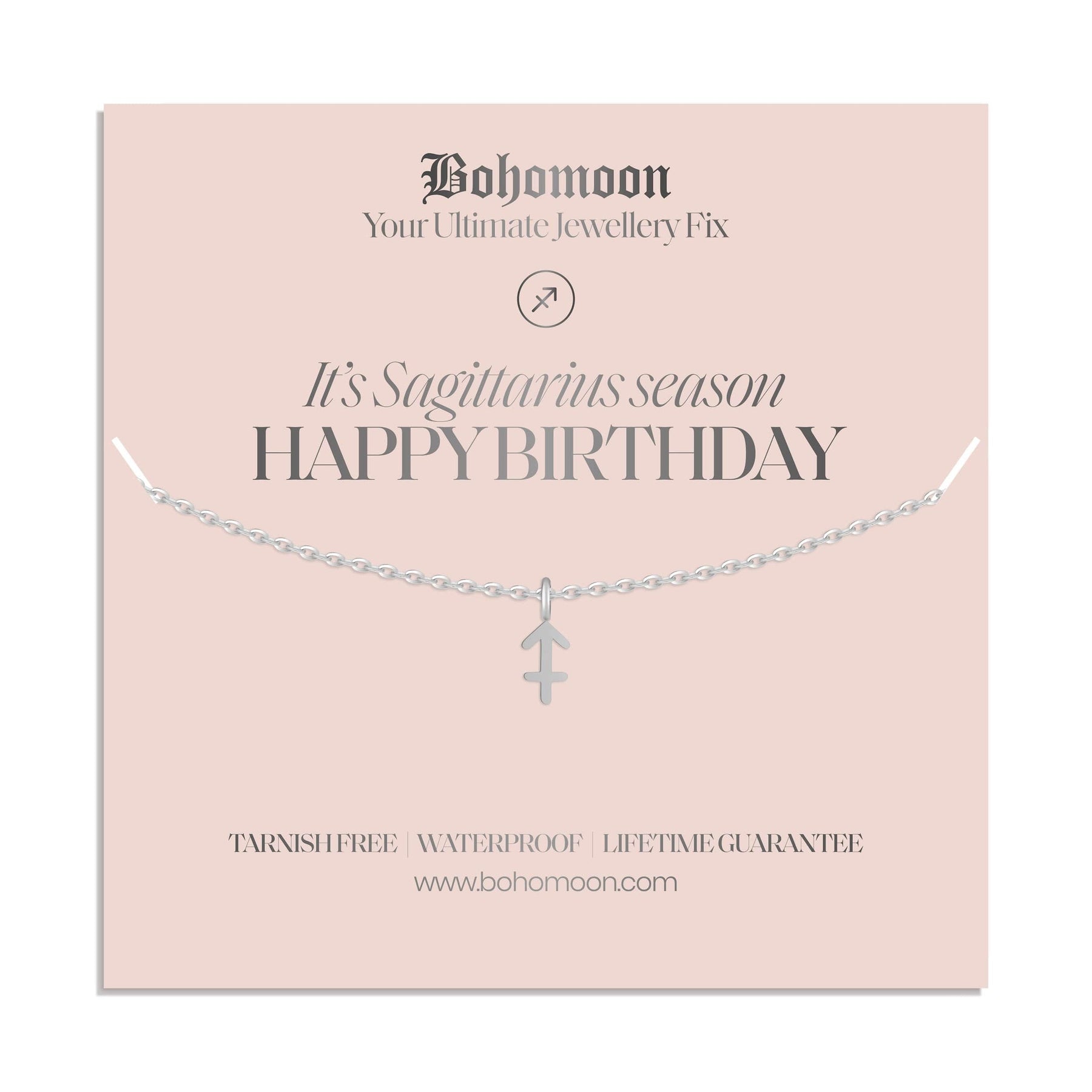 Bohomoon Stainless Steel Happy Birthday Zodiac Necklace