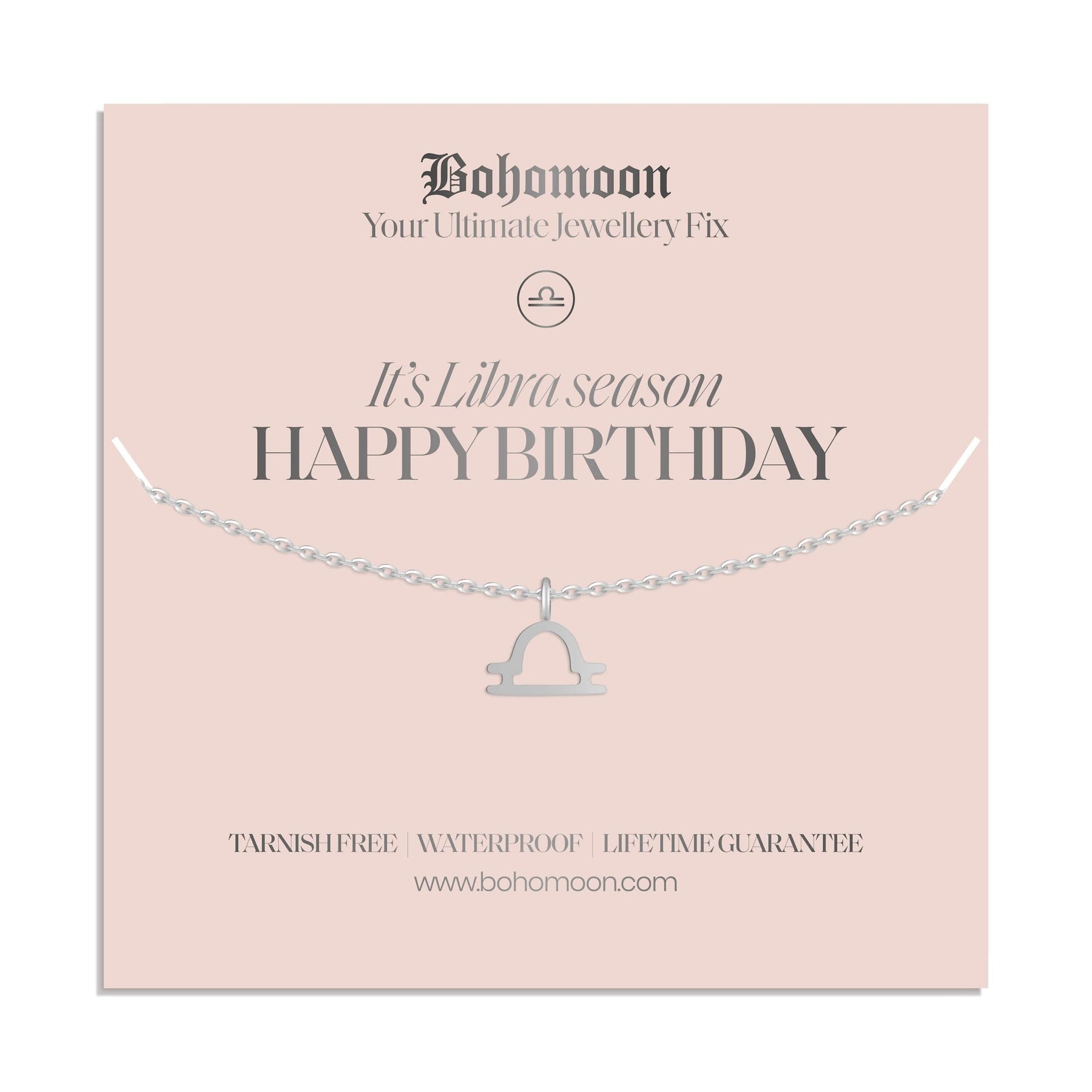 Bohomoon Stainless Steel Happy Birthday Zodiac Necklace