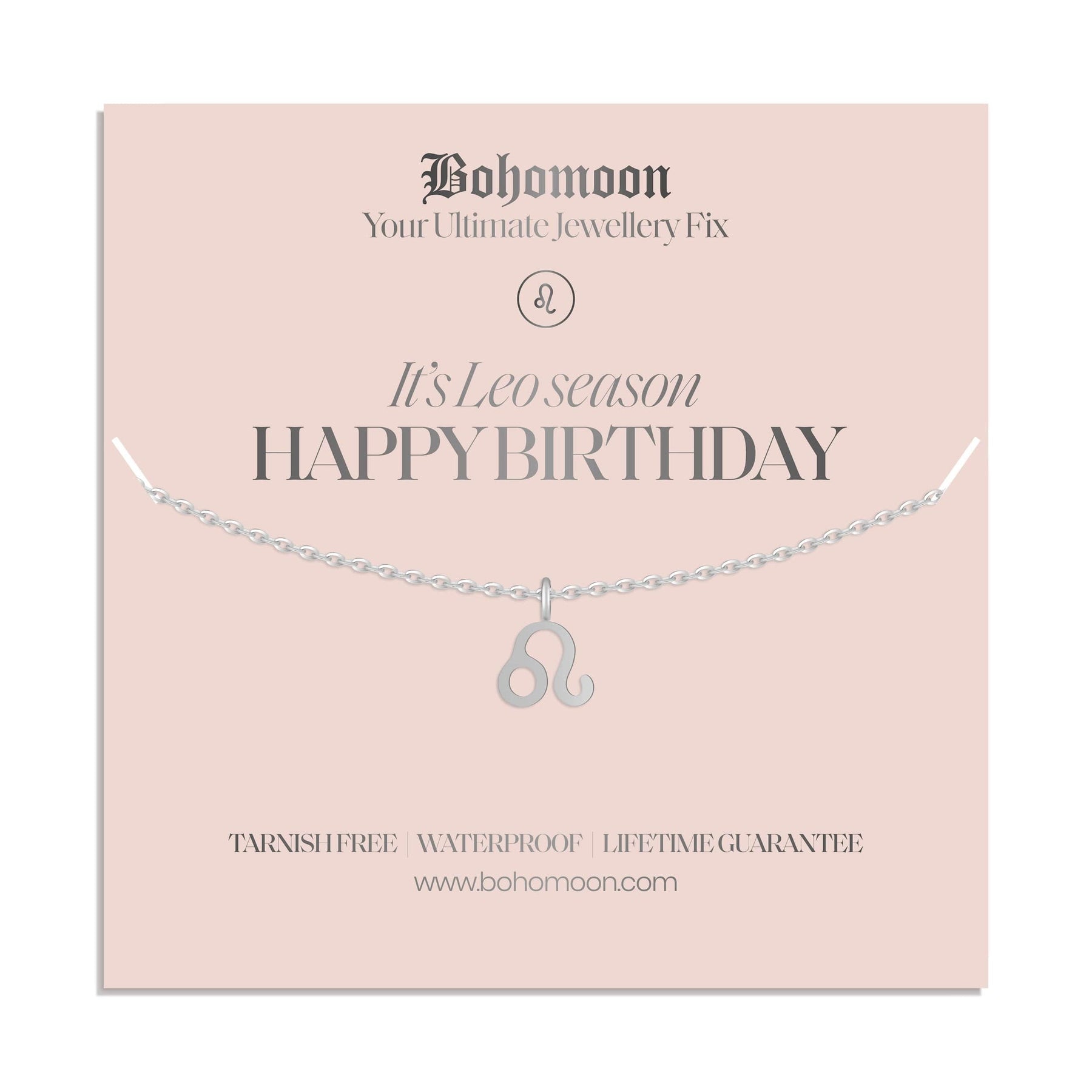 Bohomoon Stainless Steel Happy Birthday Zodiac Necklace