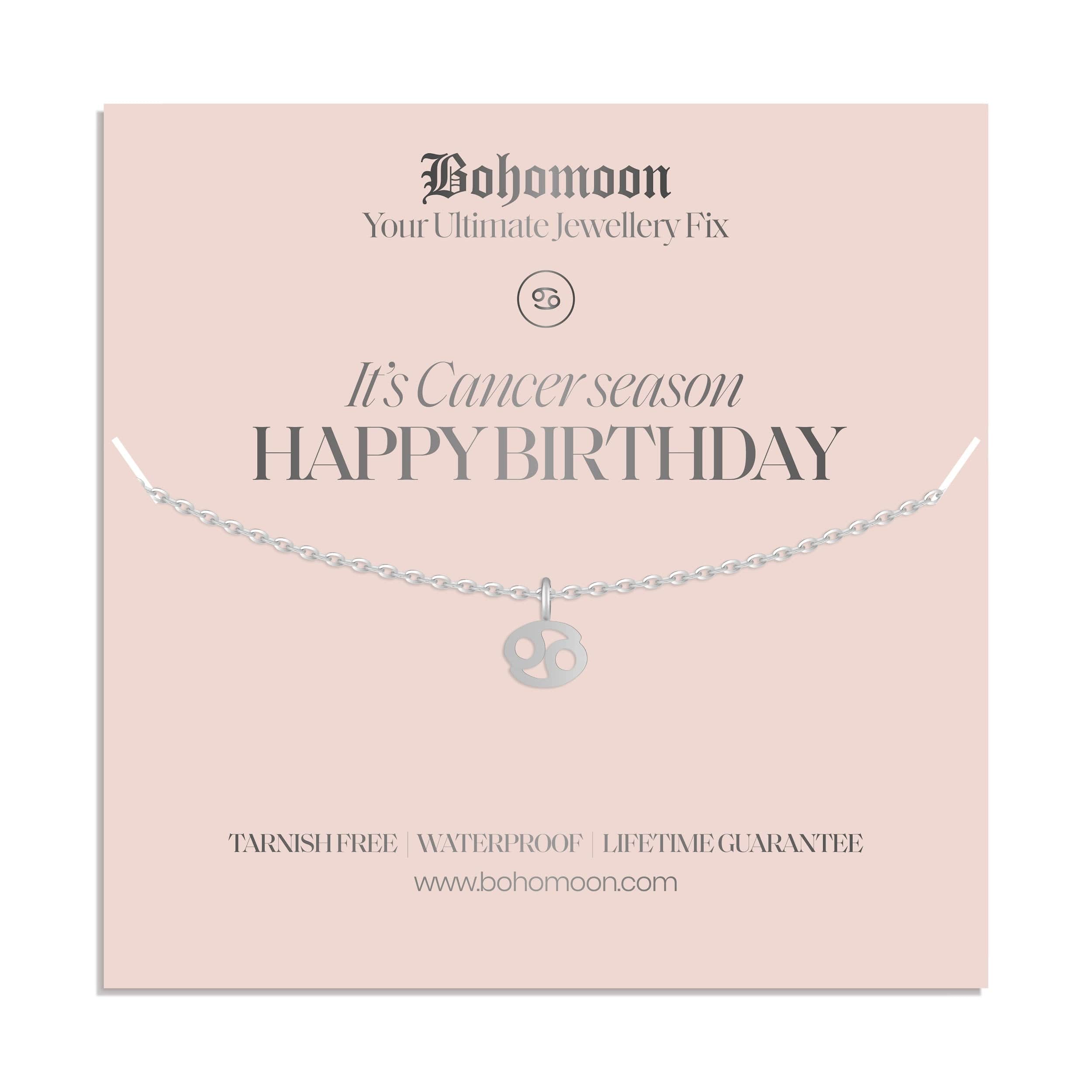 Bohomoon Stainless Steel Happy Birthday Zodiac Necklace