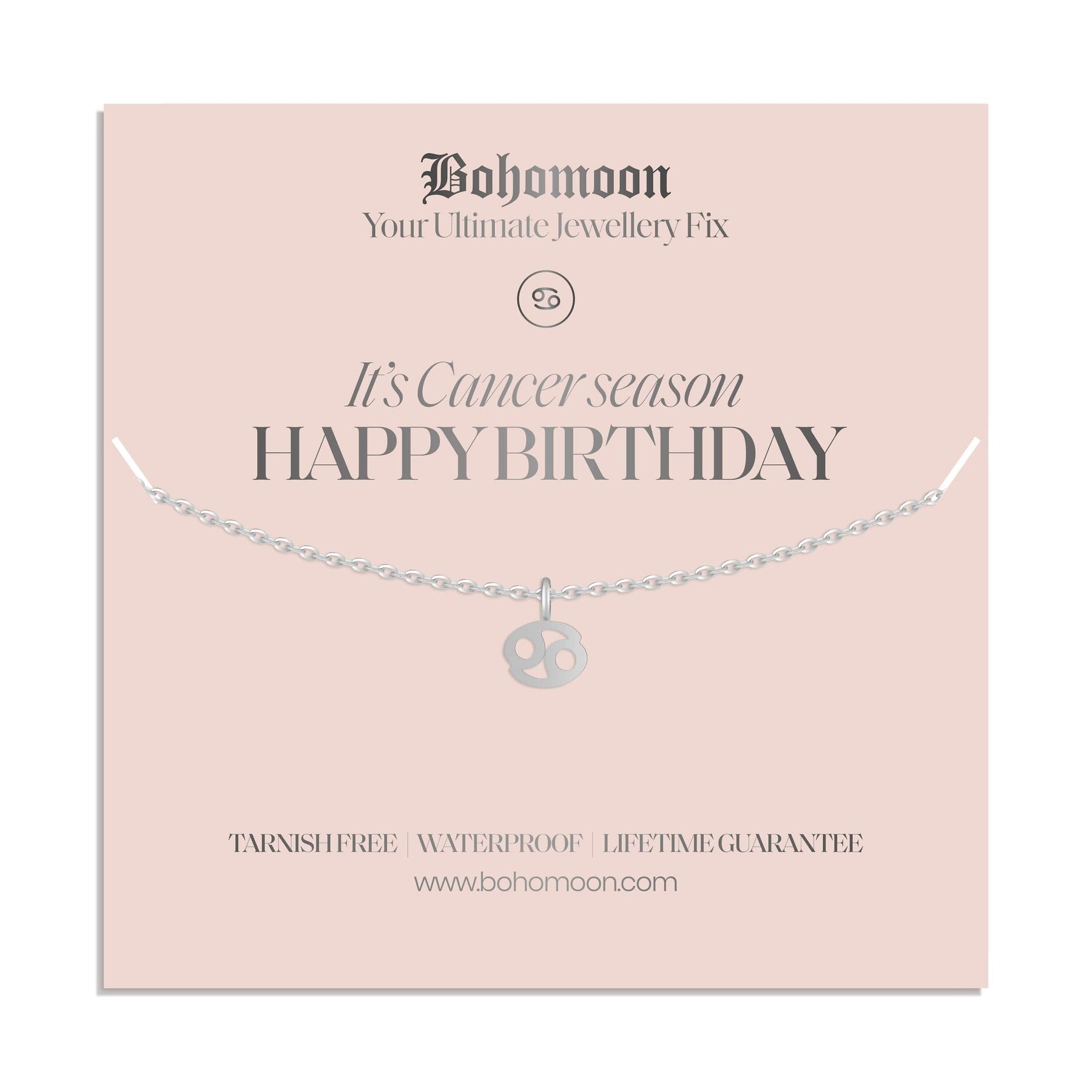 Bohomoon Stainless Steel Happy Birthday Zodiac Necklace
