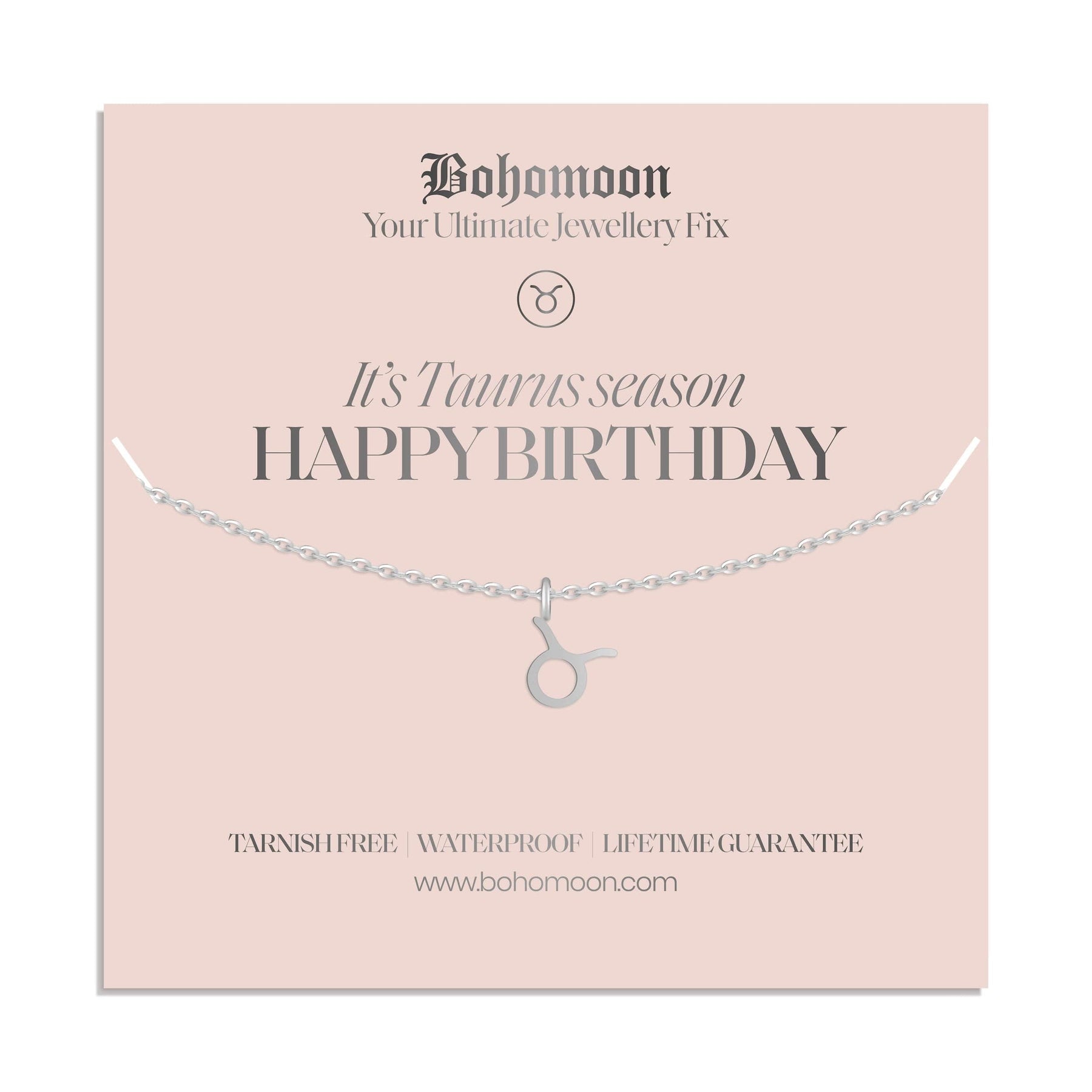 Bohomoon Stainless Steel Happy Birthday Zodiac Necklace