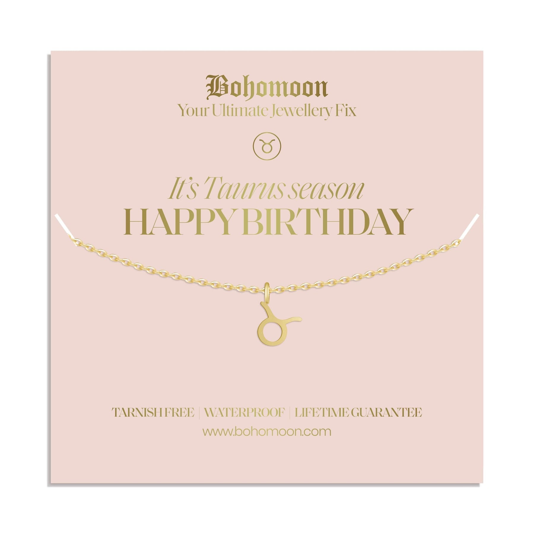 Bohomoon Stainless Steel Happy Birthday Zodiac Necklace