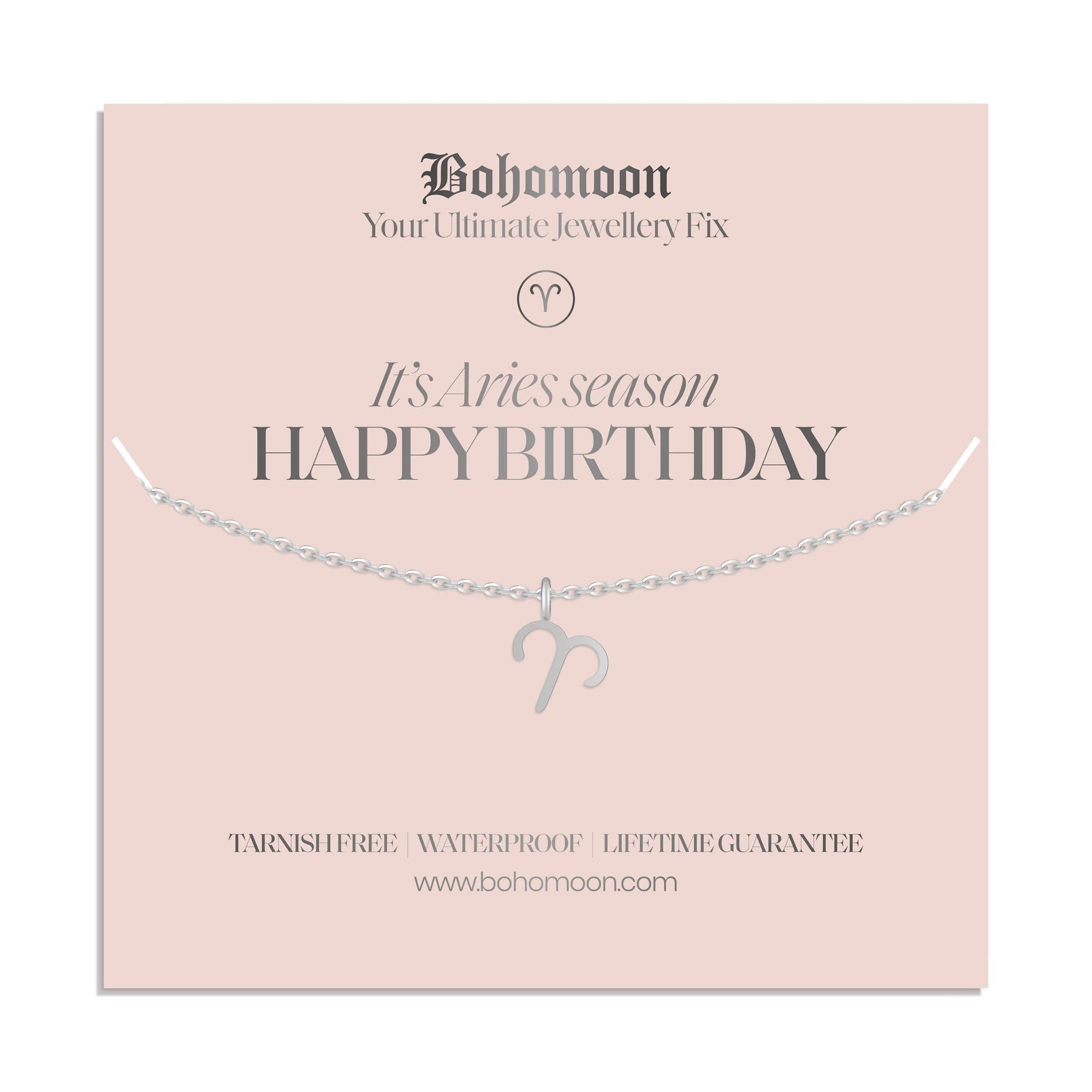 Bohomoon Stainless Steel Happy Birthday Zodiac Necklace