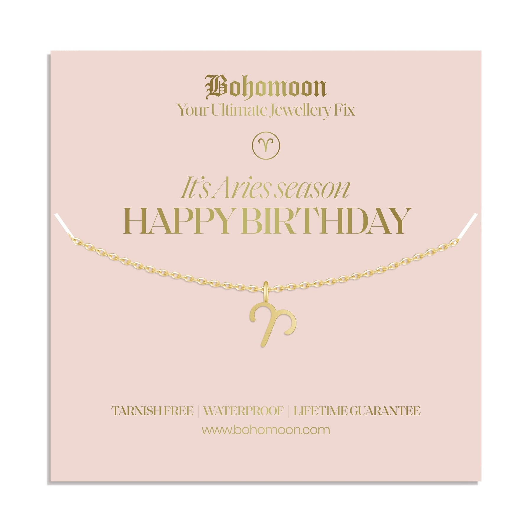 Bohomoon Stainless Steel Happy Birthday Zodiac Necklace