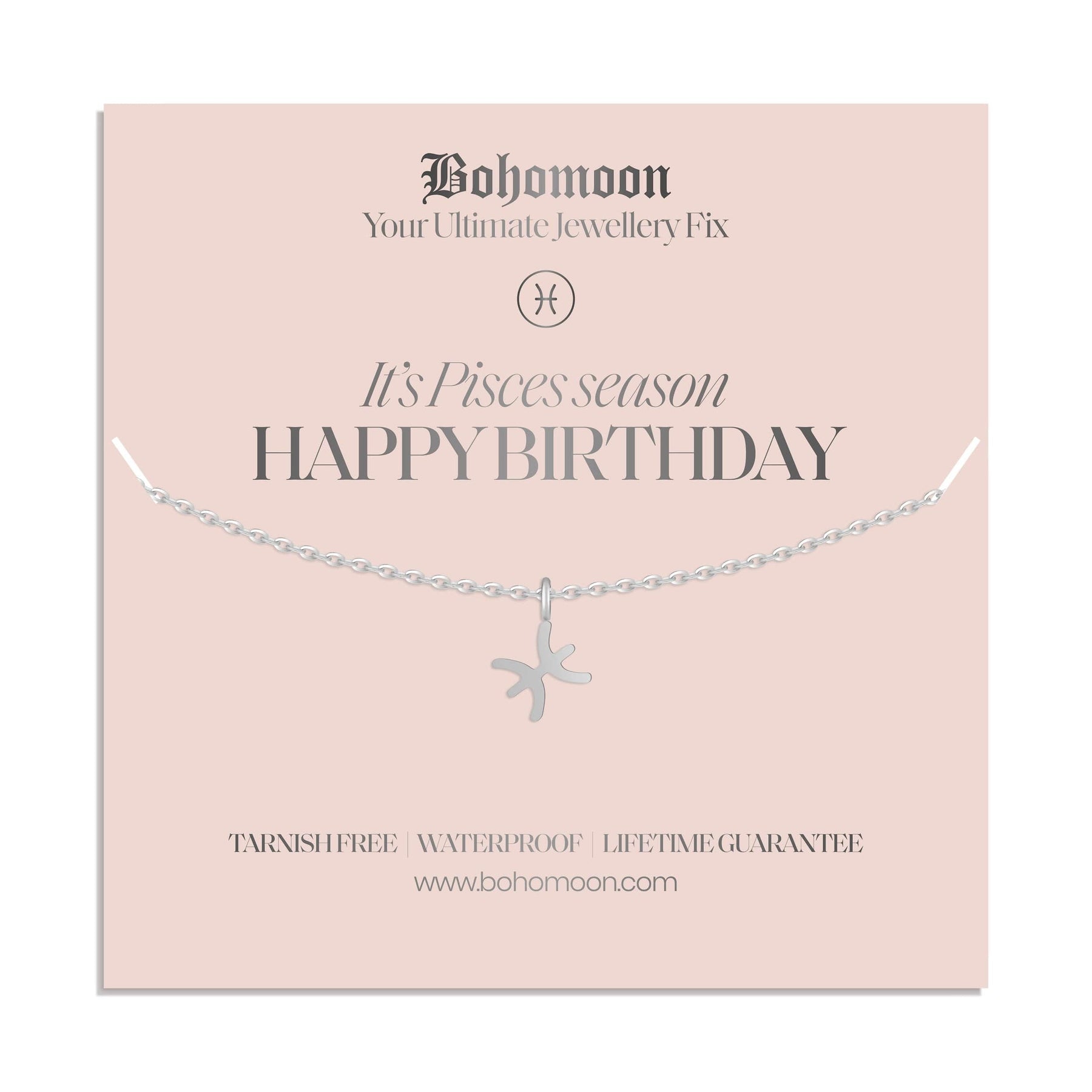 Bohomoon Stainless Steel Happy Birthday Zodiac Necklace