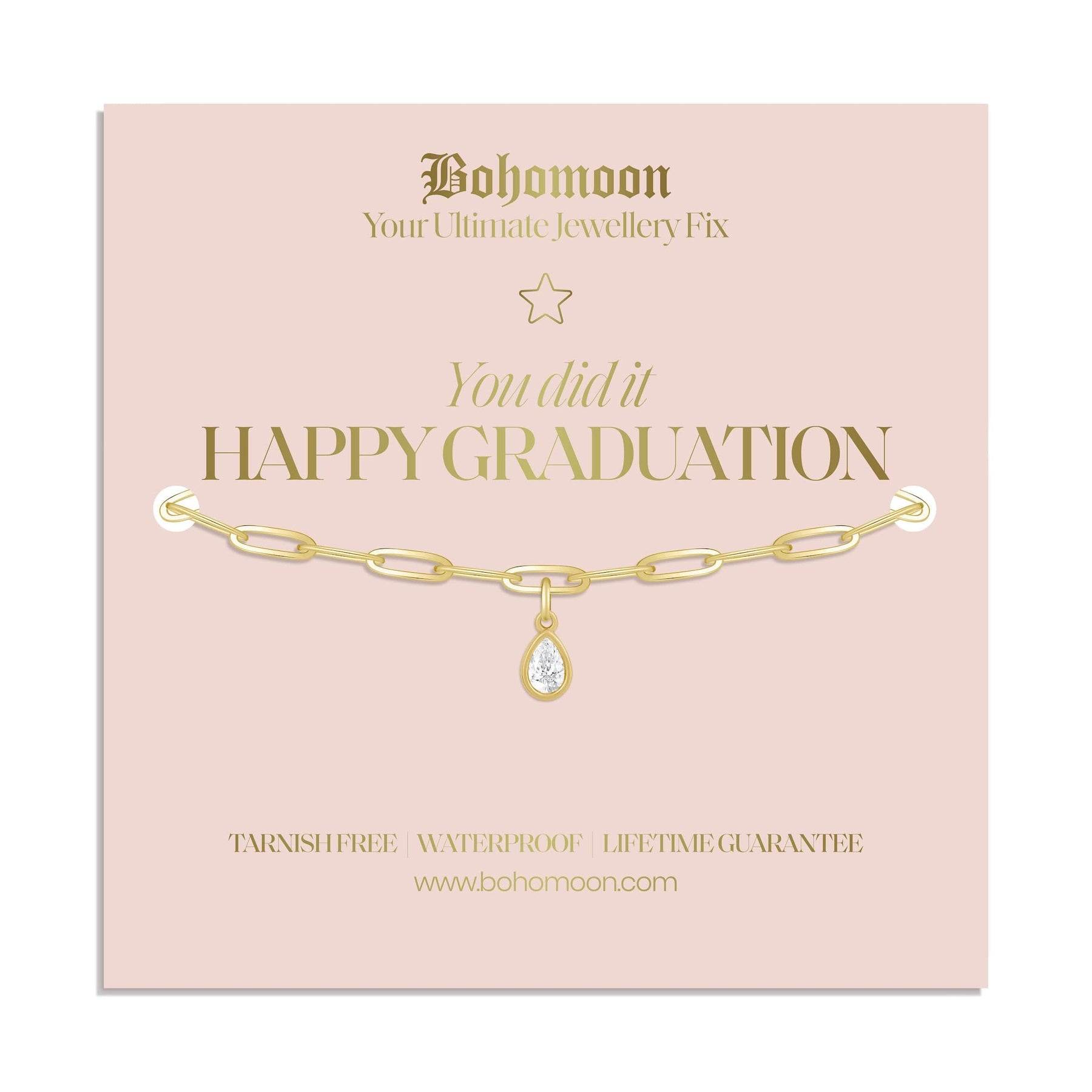 Bohomoon Stainless Steel Happy Graduation Bracelet