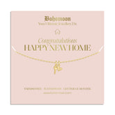 Bohomoon Stainless Steel Happy New Home Necklace