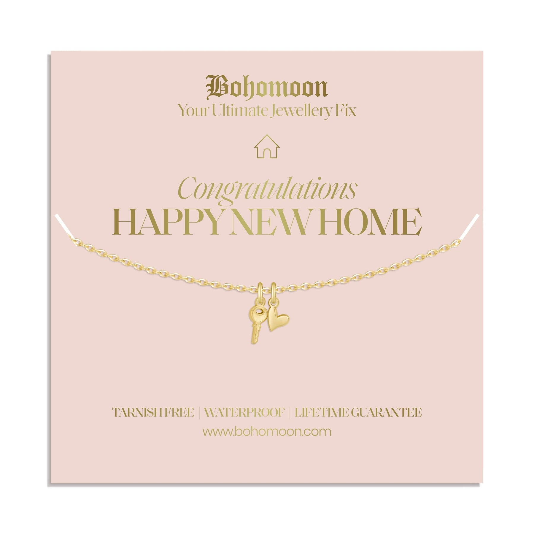 Bohomoon Stainless Steel Happy New Home Necklace