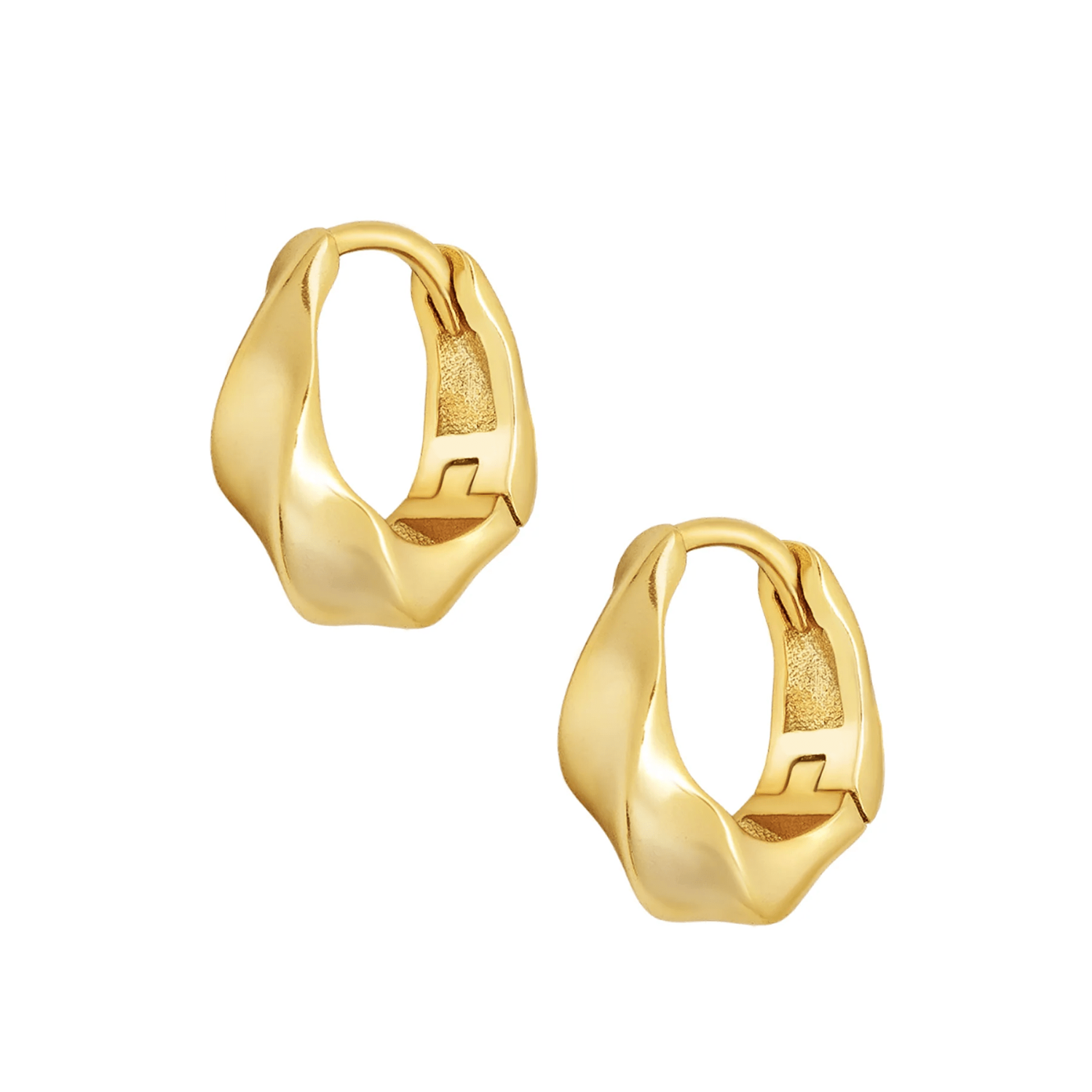 Bohomoon Stainless Steel Daisy Hoop Earrings