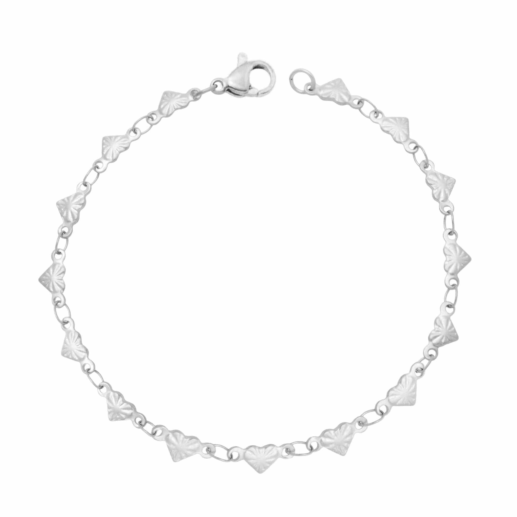 BohoMoon Stainless Steel Heart Bracelet Silver / Small