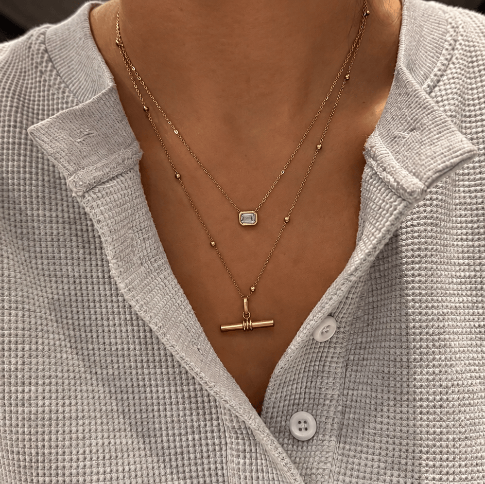 Bohomoon Stainless Steel Heidi TBar Necklace
