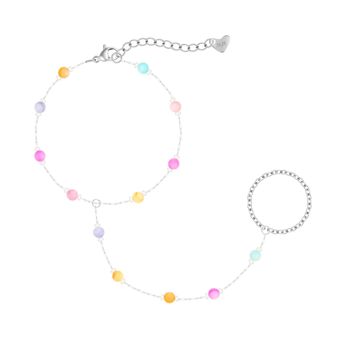 Bohomoon Stainless Steel Horizon Hand Chain Bracelet