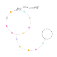 Bohomoon Stainless Steel Horizon Hand Chain Bracelet
