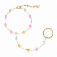 Bohomoon Stainless Steel Horizon Hand Chain Bracelet