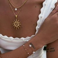 Bohomoon Stainless Steel Ibiza Sun Necklace