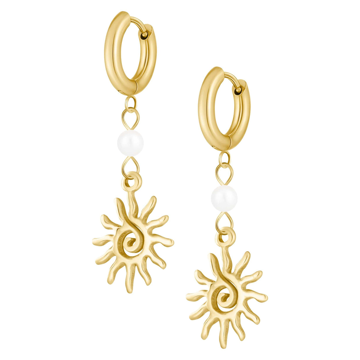 Bohomoon Stainless Steel Ibiza Pearl Earrings