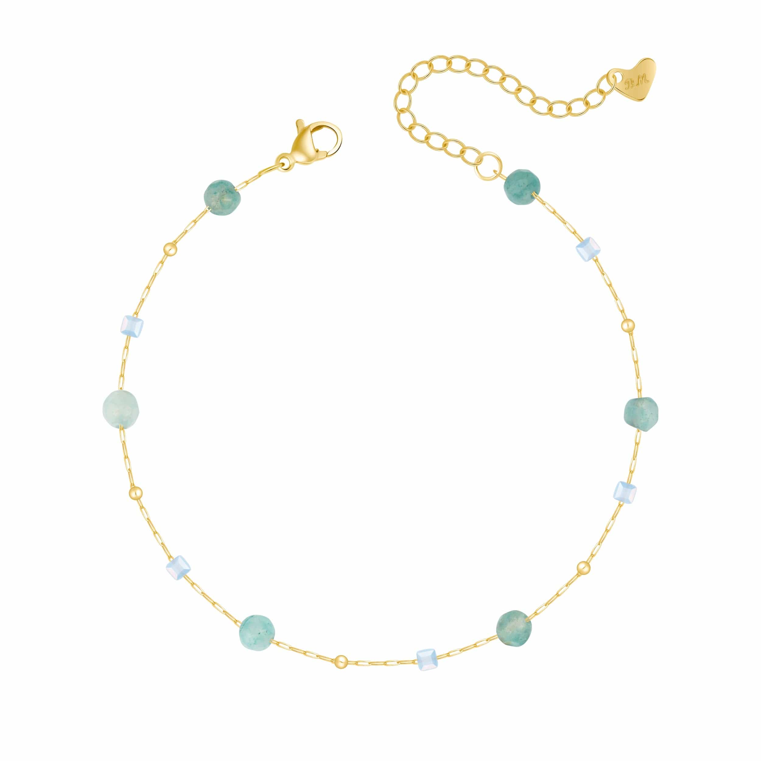 Bohomoon Stainless Steel Ice Blue Anklet