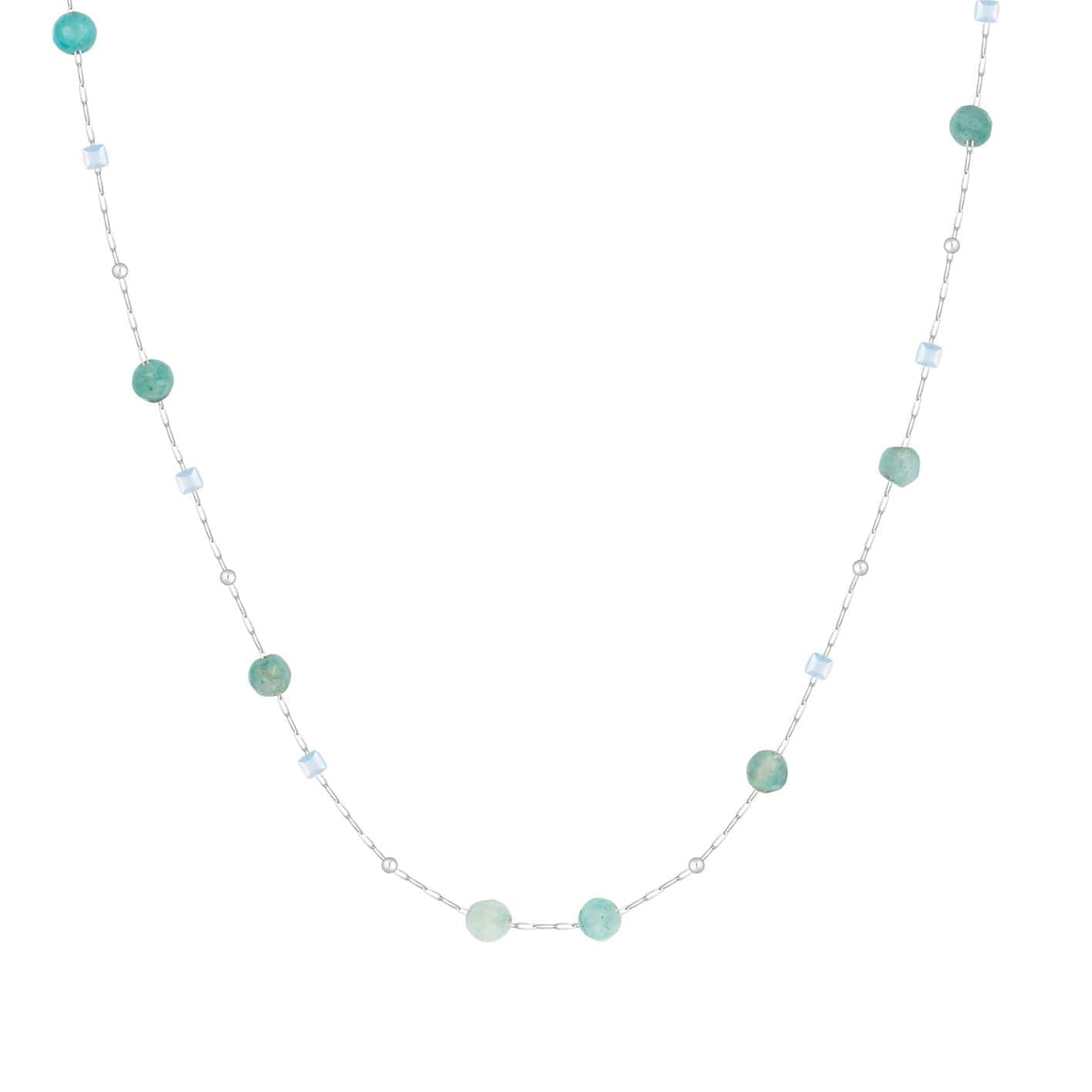 Bohomoon Stainless Steel Ice Blue Choker Necklace