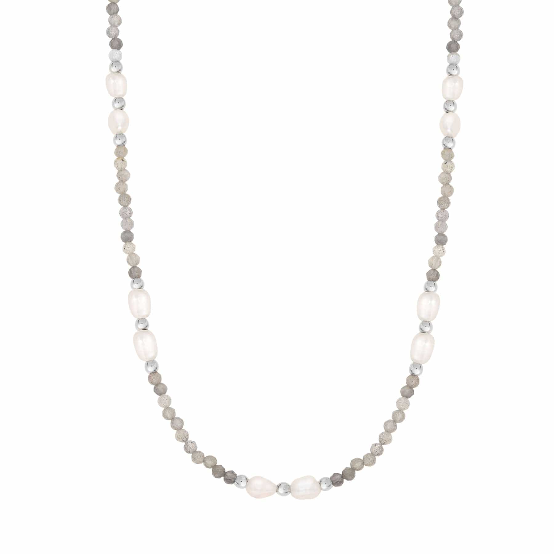 BohoMoon Stainless Steel Isla Labradorite Choker / Necklace Silver / Necklace
