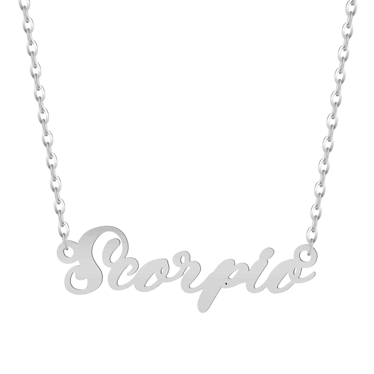 Bohomoon Stainless Steel Italic Zodiac Necklace