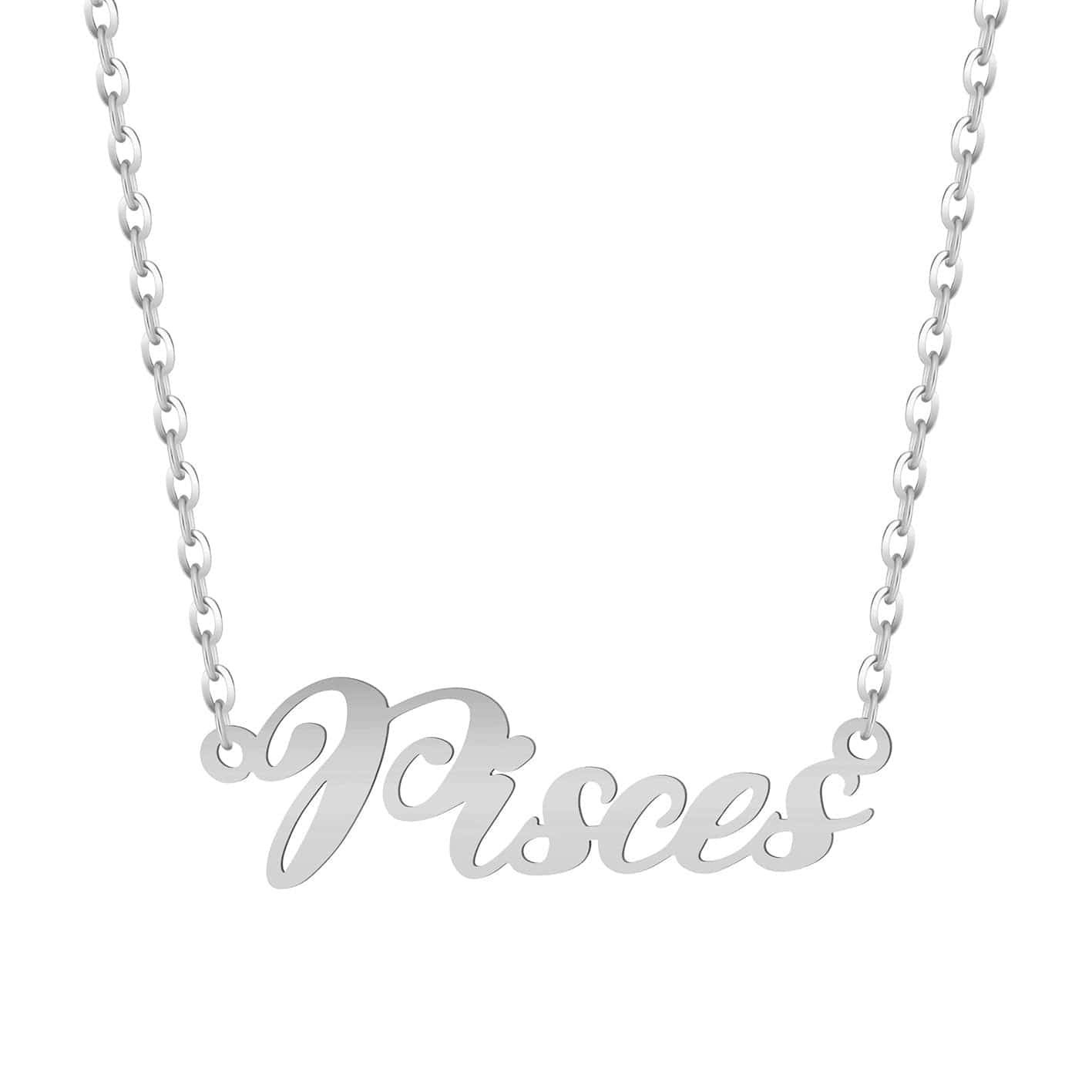 Bohomoon Stainless Steel Italic Zodiac Necklace