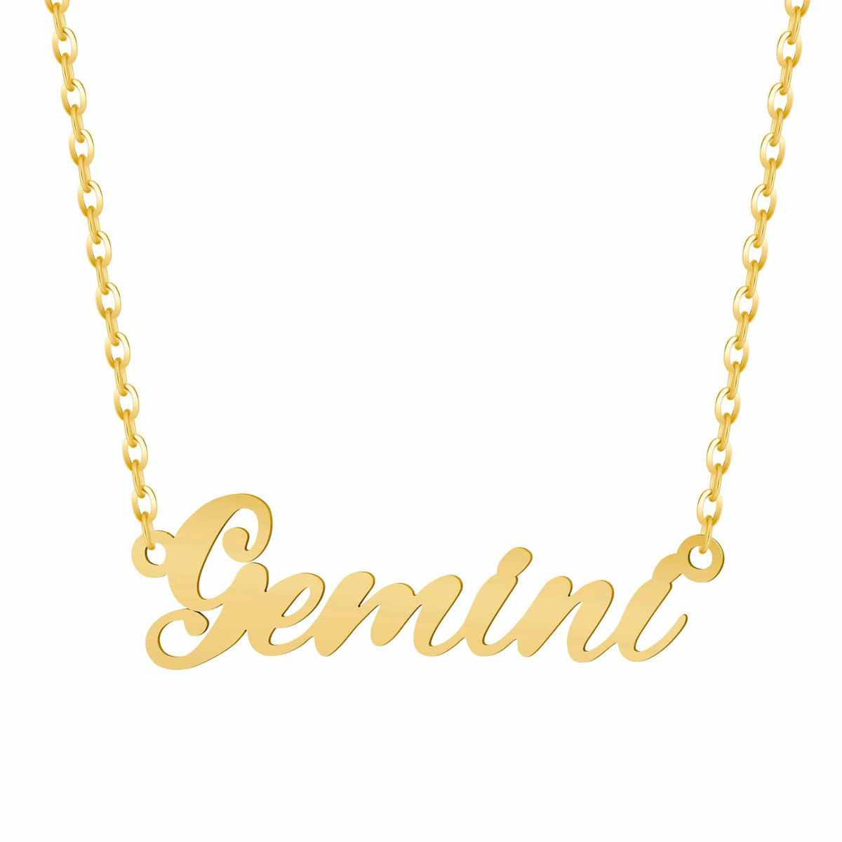 Bohomoon Stainless Steel Italic Zodiac Necklace