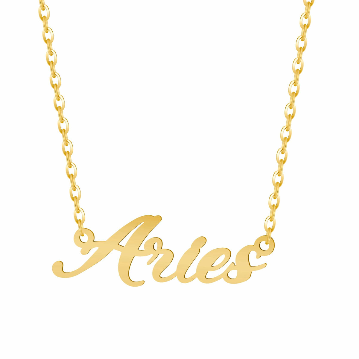 Bohomoon Stainless Steel Italic Zodiac Necklace