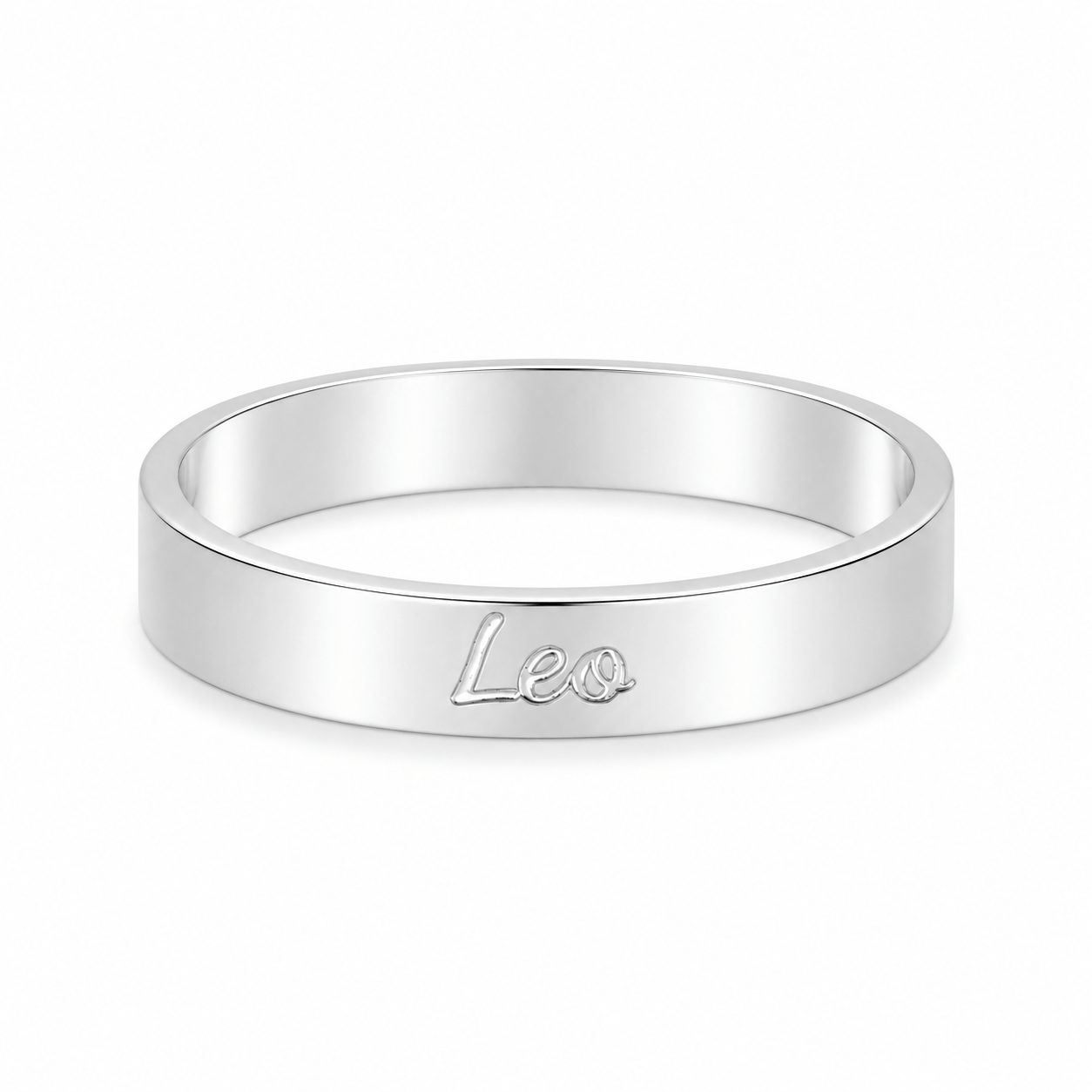 Bohomoon Stainless Steel Italic Zodiac Ring Silver