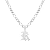 BohoMoon Stainless Steel Ivy Initial Choker / Necklace Silver / A / Choker