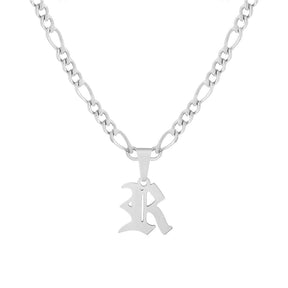 BohoMoon Stainless Steel Ivy Initial Choker / Necklace Silver / A / Choker