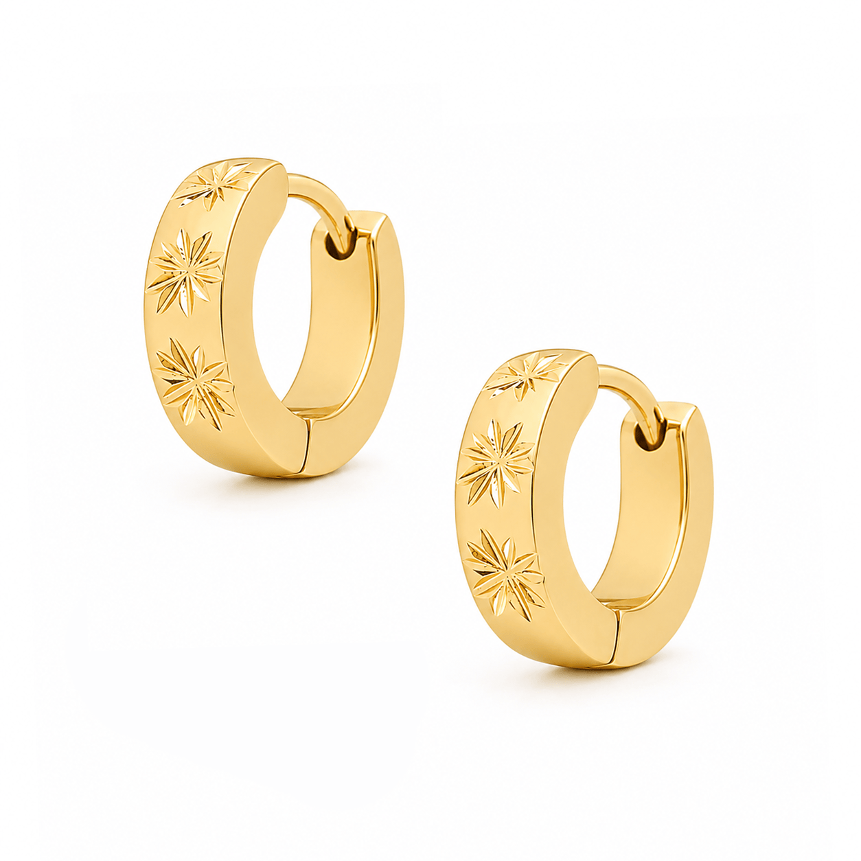 Bohomoon Stainless Steel Jagger Huggie Hoop Earrings