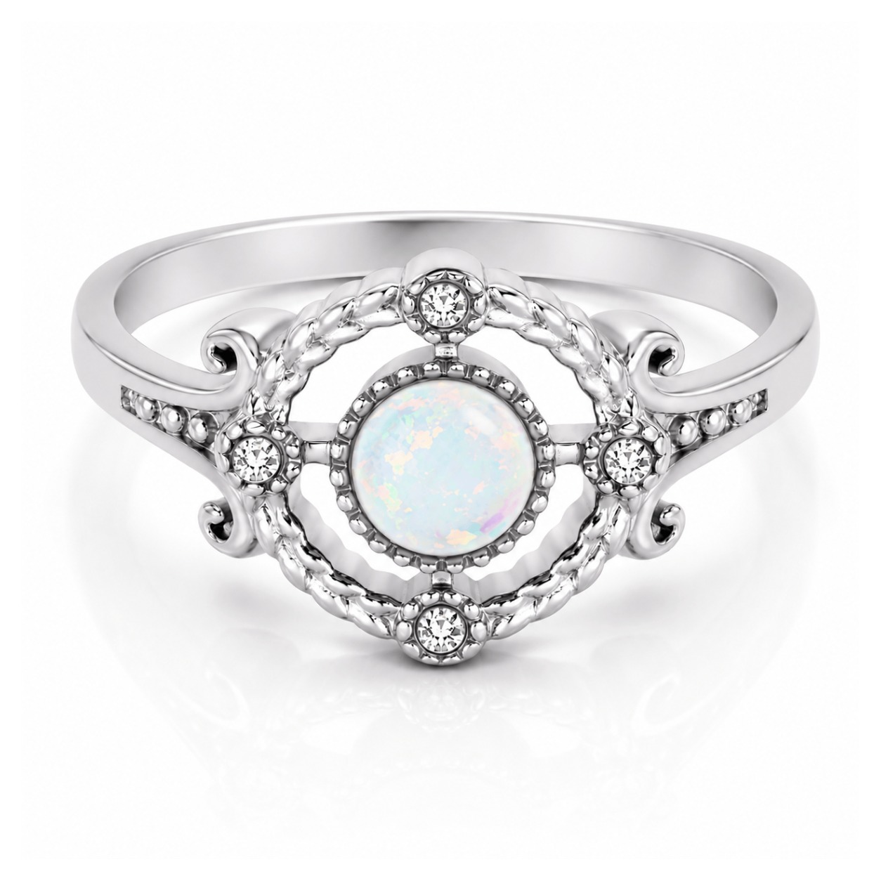 Bohomoon Stainless Steel Jolie Opal Ring