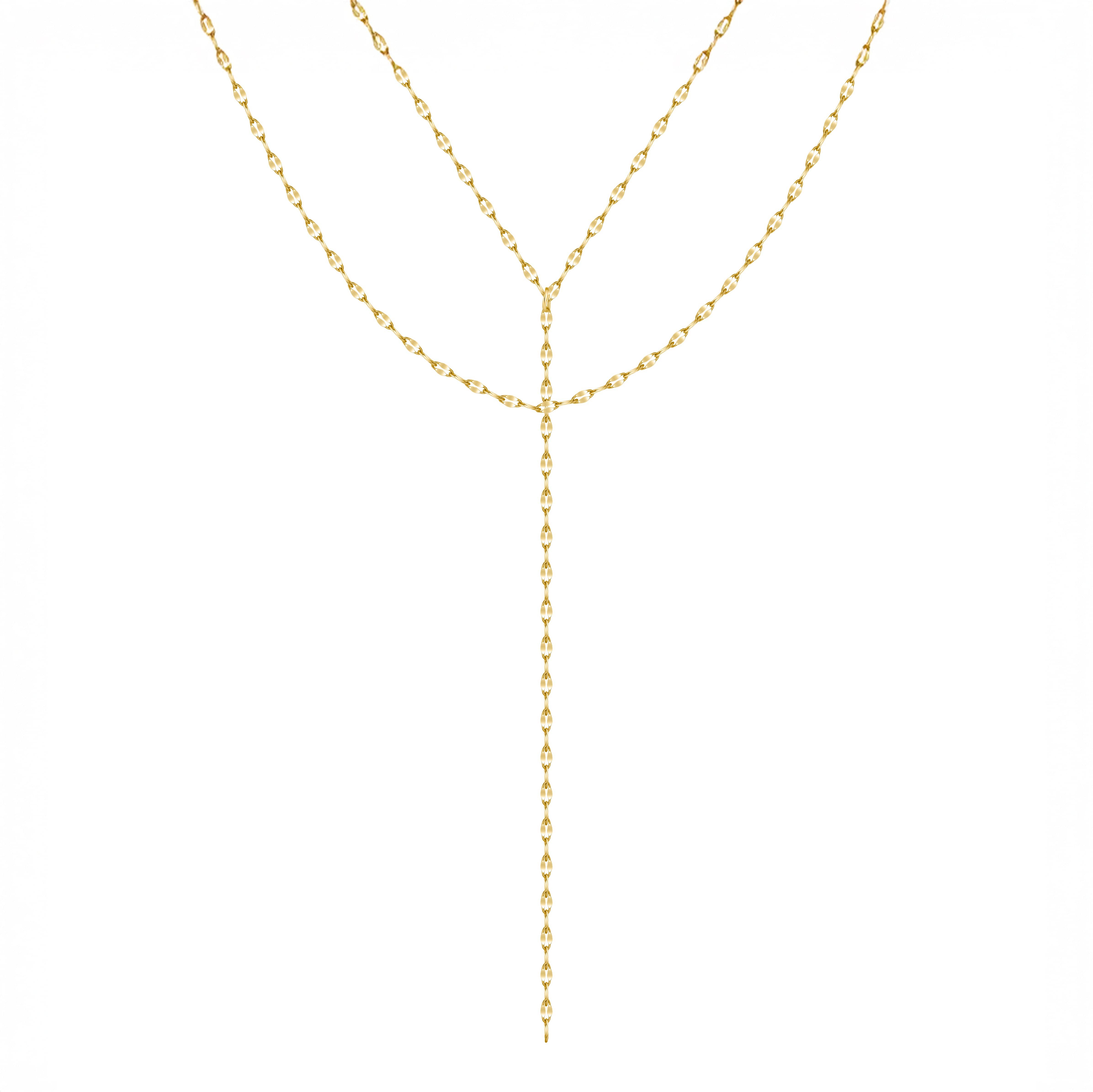 Bohomoon Stainless Steel Jordana Layered Lariat Necklace