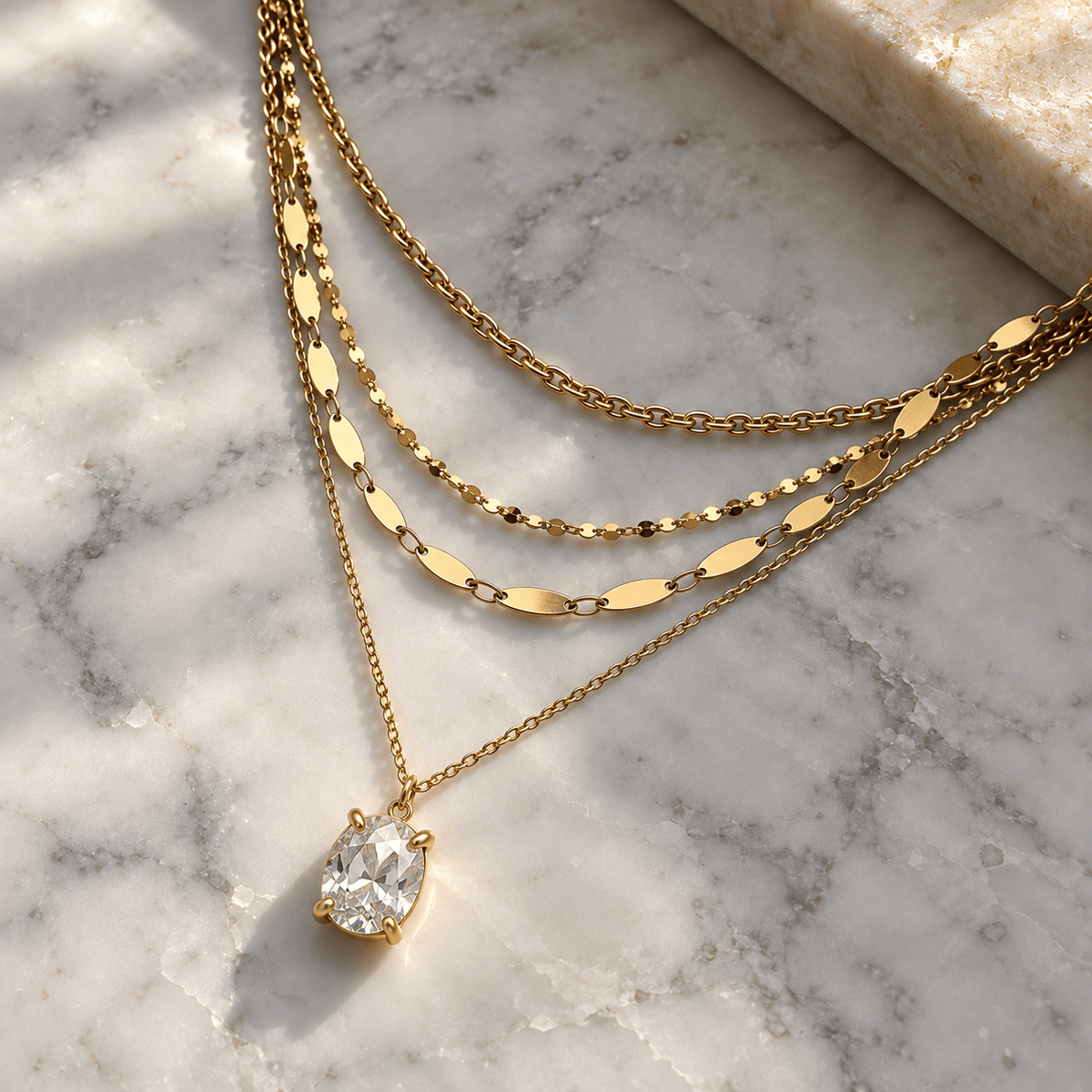 Bohomoon Stainless Steel Jude Layered Necklace