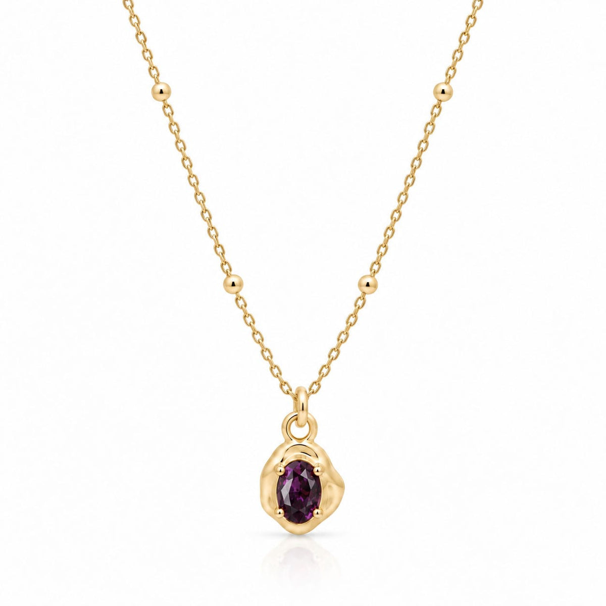 Bohomoon Stainless Steel Kaya Birthstone Necklace