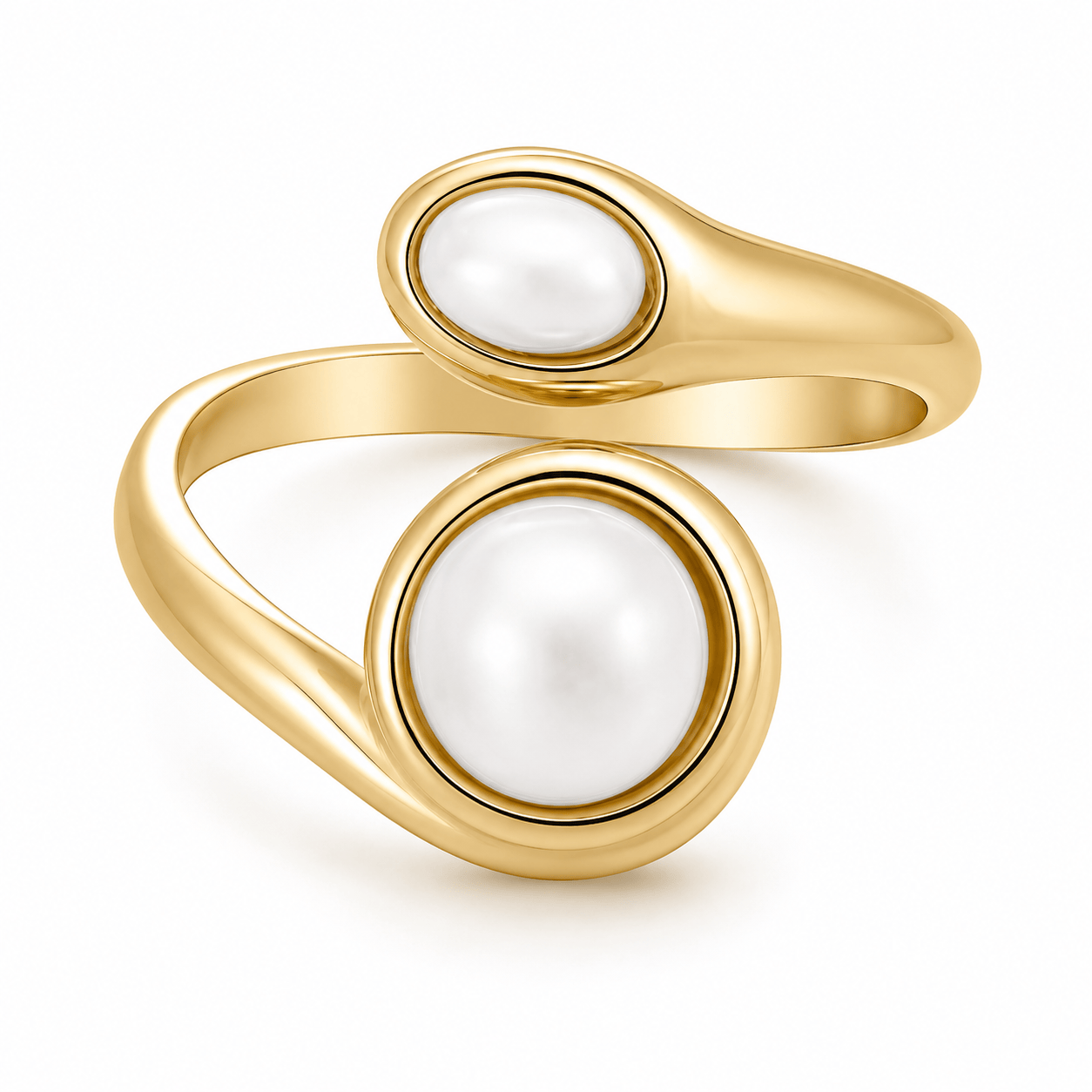 Bohomoon Stainless Steel Kelly Pearl Ring