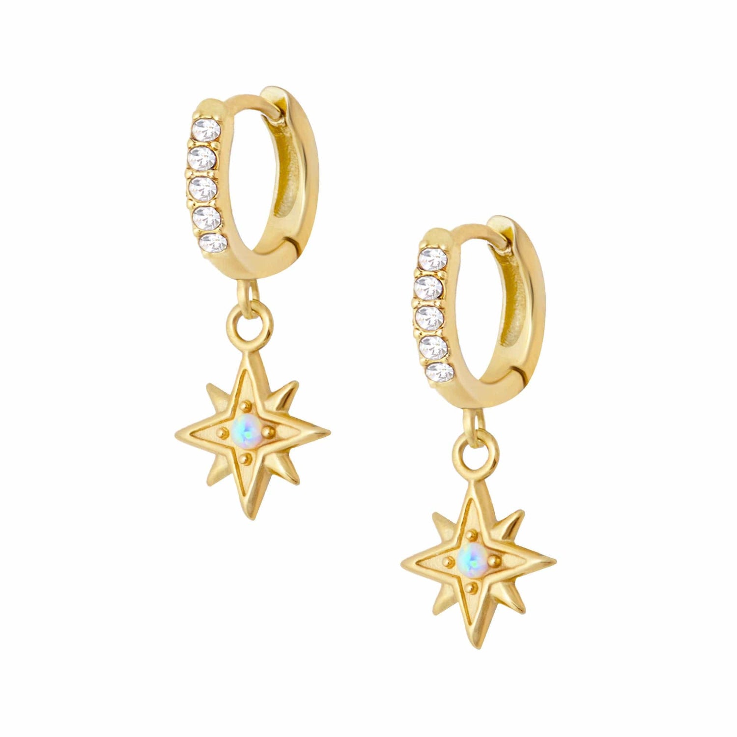 Bohomoon Stainless Steel Kerry Opal Hoop Earrings