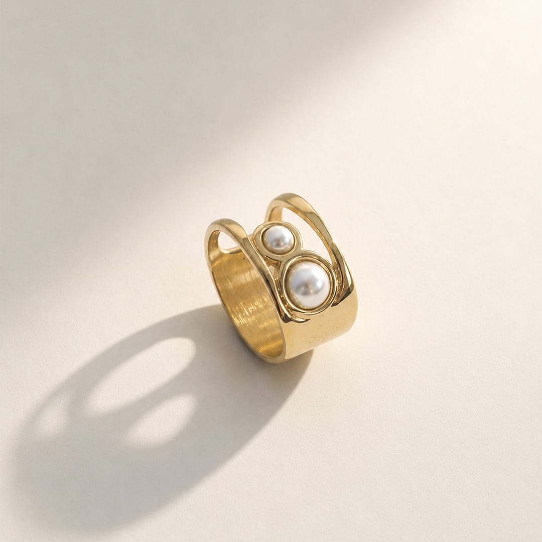 Bohomoon Stainless Steel Kinsley Pearl Ring