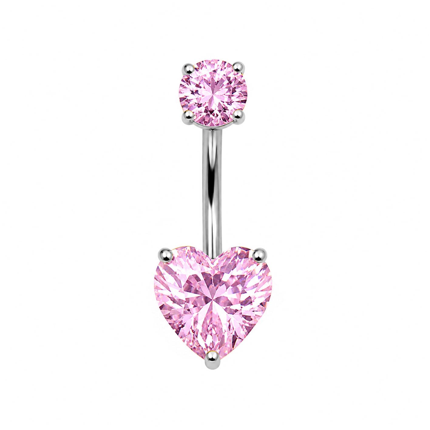 Bohomoon Stainless Steel Kyoto Heart Belly Bar