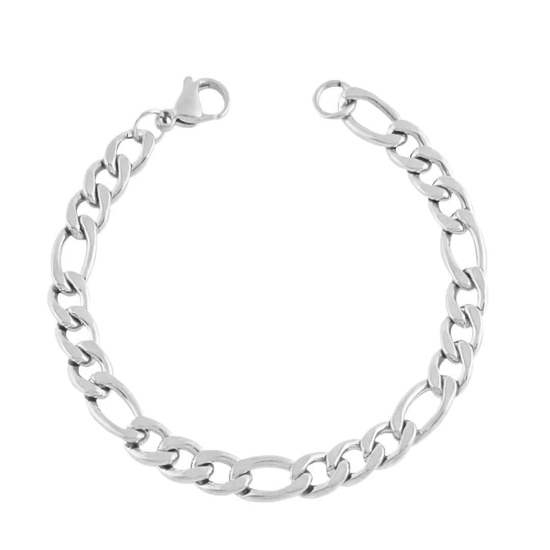 BohoMoon Stainless Steel Laila Figaro Bracelet Silver / Small