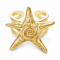 Bohomoon Stainless Steel Lani Starfish Ring
