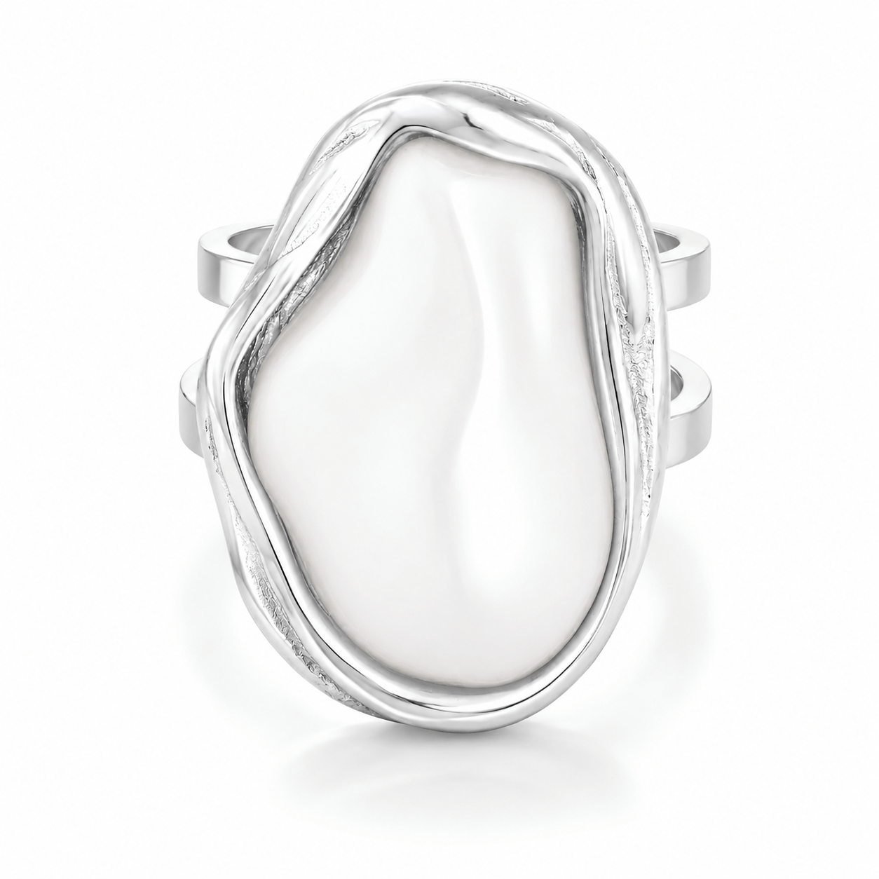 Bohomoon Stainless Steel Laurel Pearl Ring